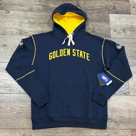 NWT! Stadium Essentials Golden State Warriors Blue Monument Hoodie Men's Medium - Picture 1 of 9